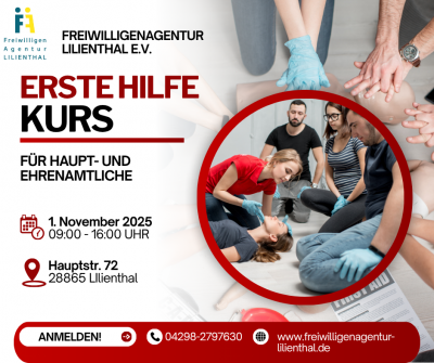 Kostenloser Erste Hilfe-Kurs für Ehrenamtliche
